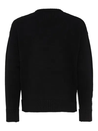 Dsquared2 Crew Neck Sweater With Bold Intarsia Pattern