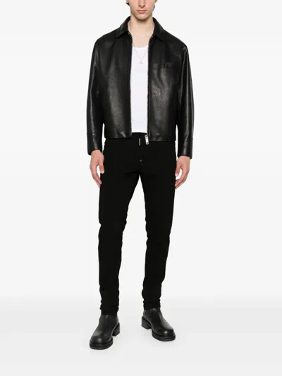 Second / Layer Leather Bomber Jacket