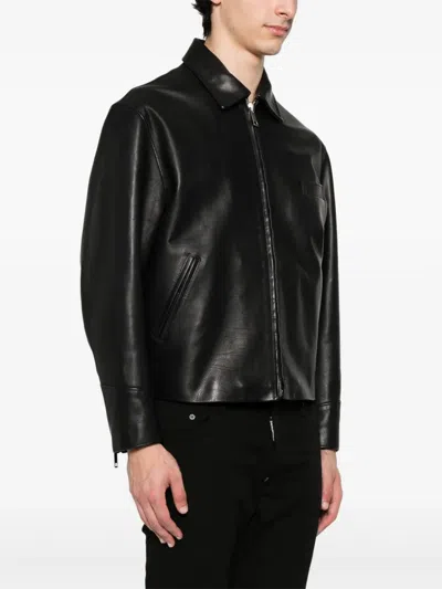Second / Layer Leather Bomber Jacket