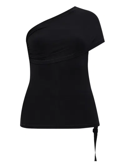 Helmut Lang Asymmetric Protect Top In Black