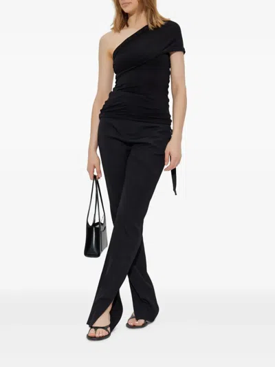 Helmut Lang Asymmetric Protect Top In Black