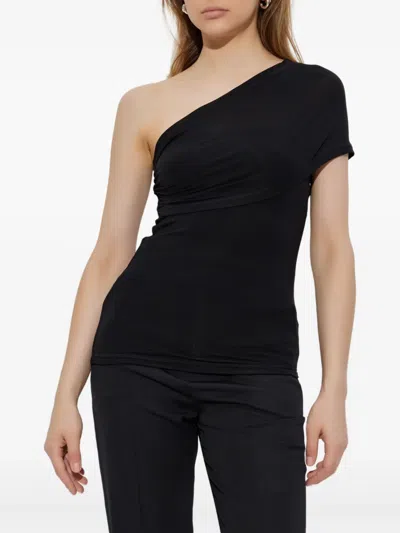 Helmut Lang Asymmetric Protect Top In Black