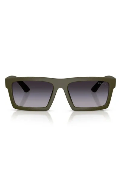 Prada Linea Rossa 55mm Rectangular Sunglasses