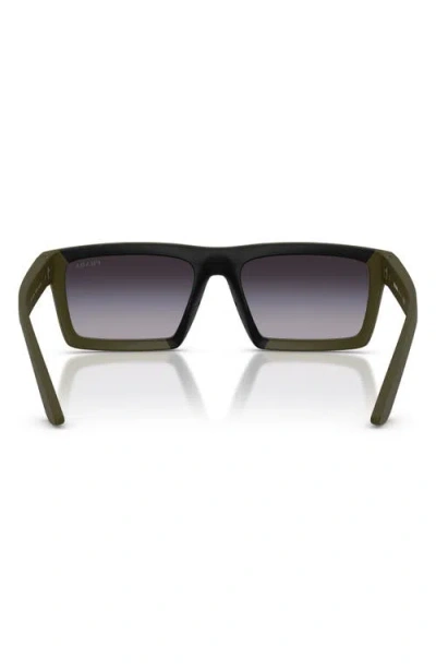 Prada Linea Rossa 55mm Rectangular Sunglasses