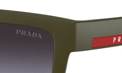 Prada Linea Rossa 55mm Rectangular Sunglasses