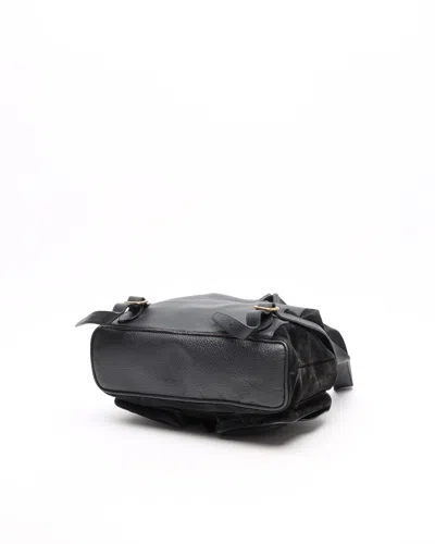 Gucci Bamboo Suede Backpack In Black