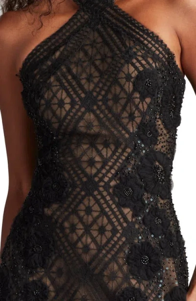 Tadashi Shoji Chr25356l Fitted Long Formal Prom Evening Dress In Brown