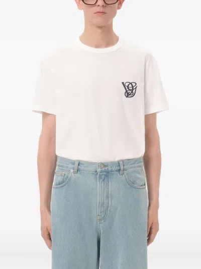 Valentino Cotton T-shirt With Vg Patch In White