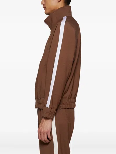 Rhude Hampton Zip-up Track Jacket In Taupe