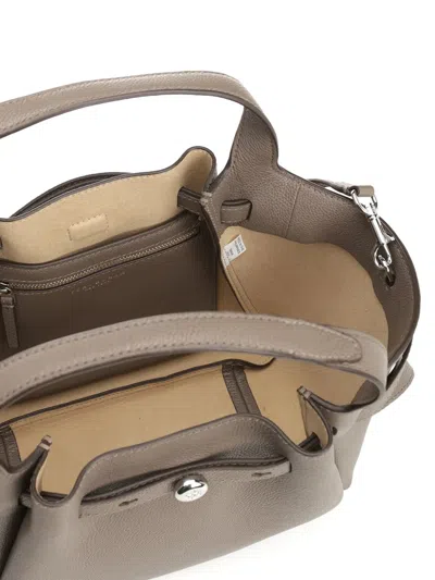 Tory Burch Small Romy Leather Crossbody Bag In Brown