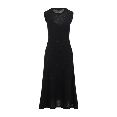 Fabiana Filippi Sleeveless A-line Evening Dress With Subtle Sparkle