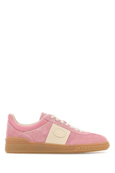 Valentino Garavani Sneakers Upvillage In Pelle Scamosciata Multicolor Donna In Neutral