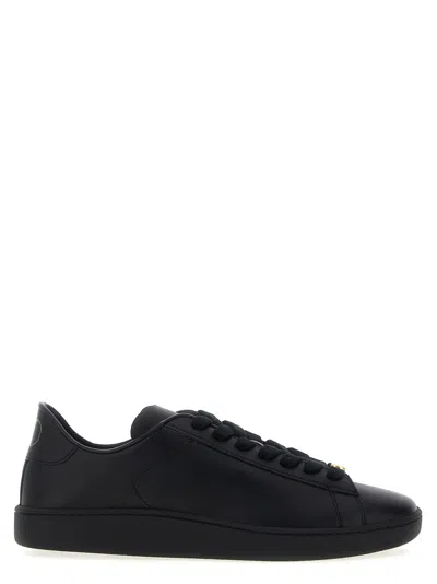 Valentino Royco Nappa Leather Sneakers In Black