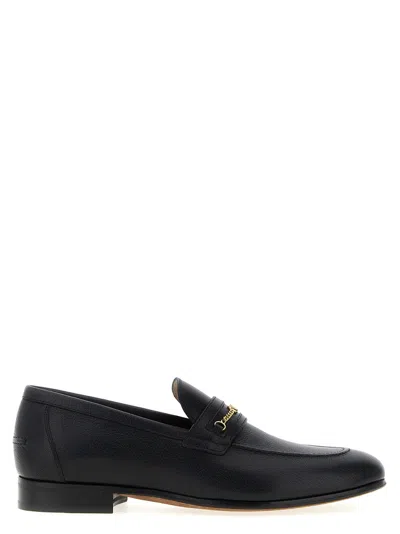 Valentino Garavani Vlogo Signautre Leather Loafers In Black