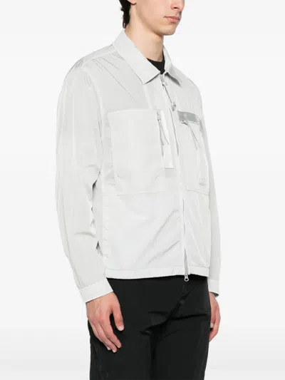 C.p. Company Zip-up Bomber Jacket In White