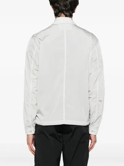 C.p. Company Zip-up Bomber Jacket In White