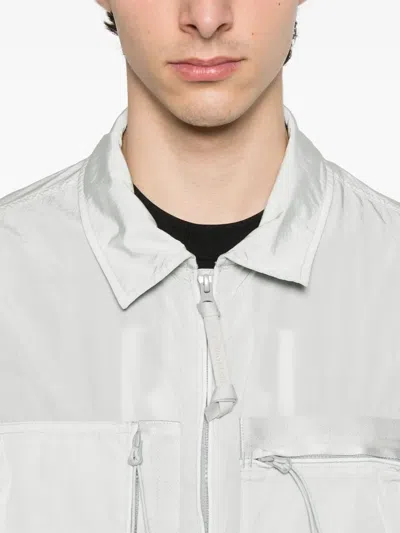 C.p. Company Zip-up Bomber Jacket In White