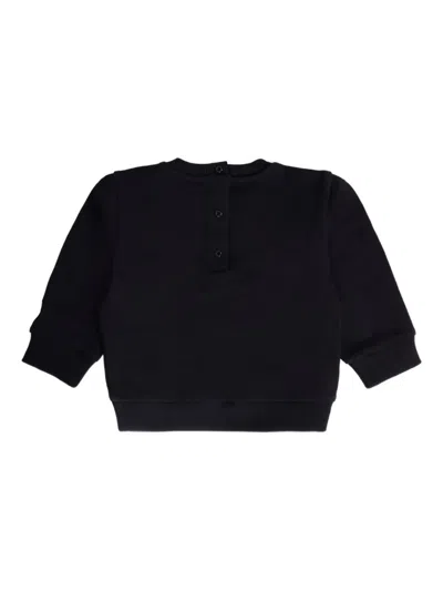 Balmain Black Sweatshirt For Babykids With Logo