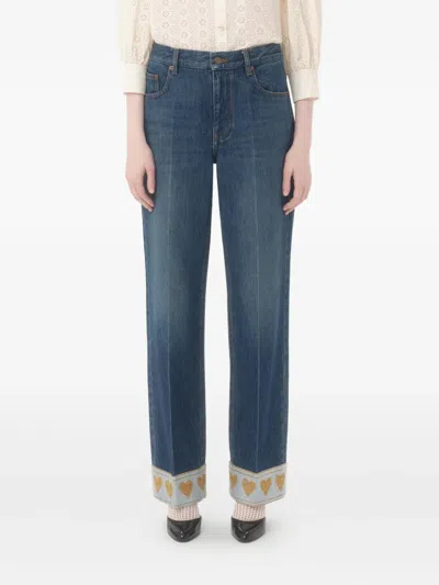 Valentino Garavani Denim Jeans In Blue