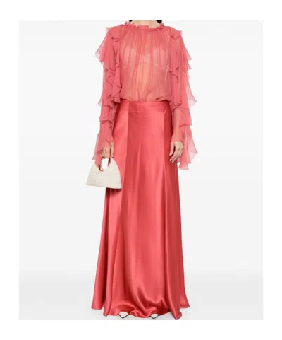 Alberta Ferretti Raspberry Pink Maxi In Pink