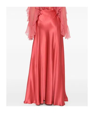 Alberta Ferretti Raspberry Pink Maxi In Pink