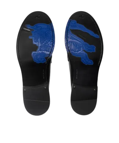 Burberry Leather Penny Loafers In Black