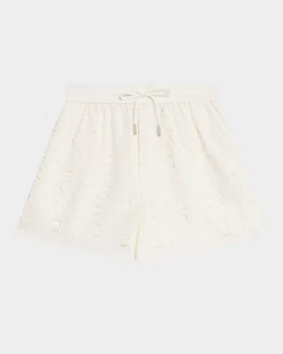 Simkhai Laurence Embroidered Drawstring Shorts In White