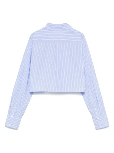 Frame Modern Collar Shirt In Oxford Blue Multi