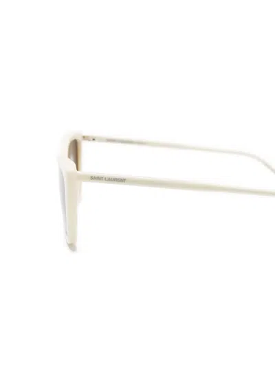 Saint Laurent Rectangle-frame Sunglasses In White