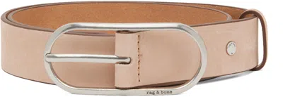 Rag & Bone Beige Rounded Rebound Suede Belt