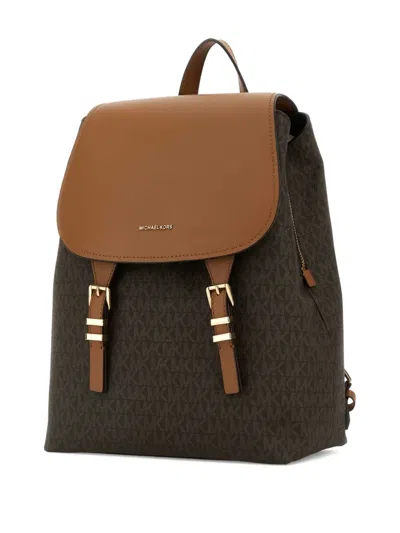 Michael Michael Kors Foldover Top Backpack In Black