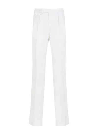 Ralph Lauren Tailored Silk Trousers With Pleated Detailing