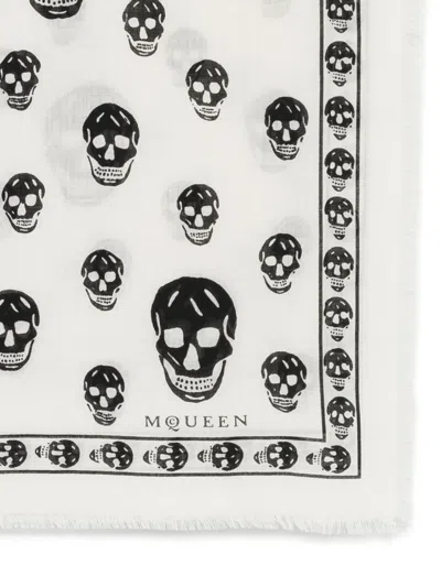 Alexander Mcqueen Alexander Mc Queen Biker Skull Wool Scarf