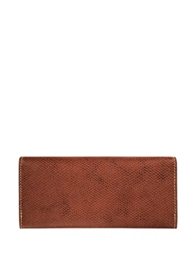 Longchamp Leather Wallet In Brown