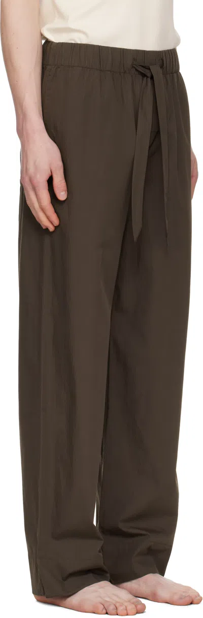 Tekla Brown Drawstring Pyjama Pants