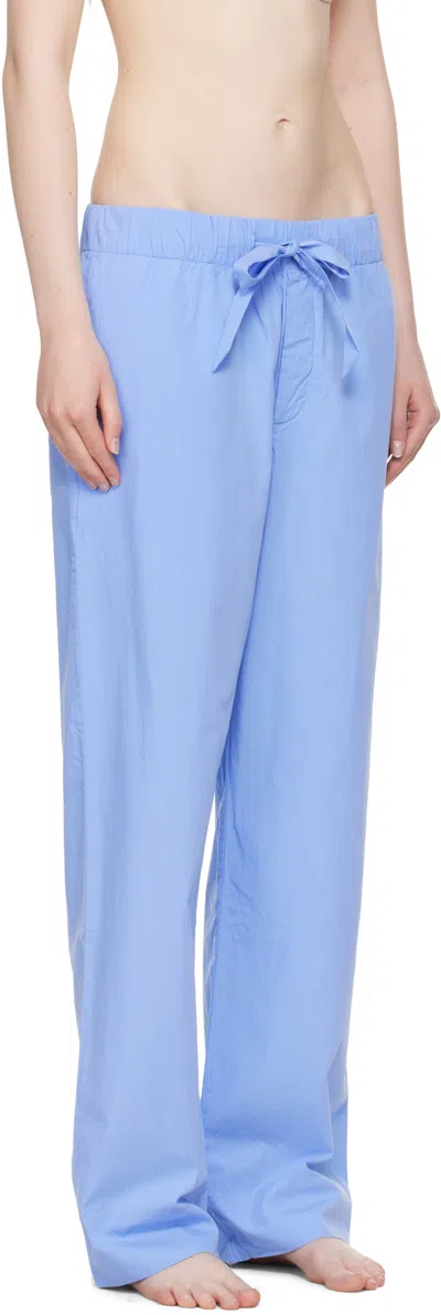 Tekla Blue Poplin Pyjama Pants