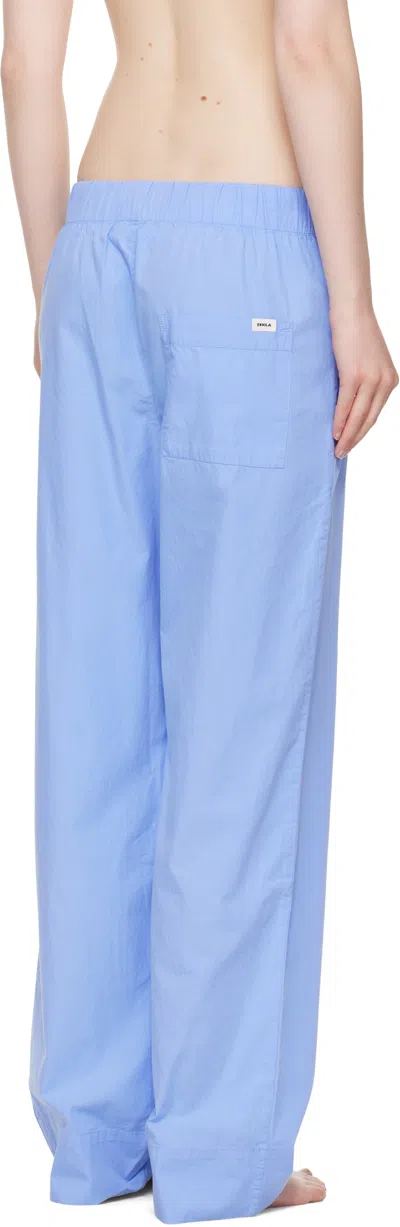 Tekla Blue Poplin Pyjama Pants