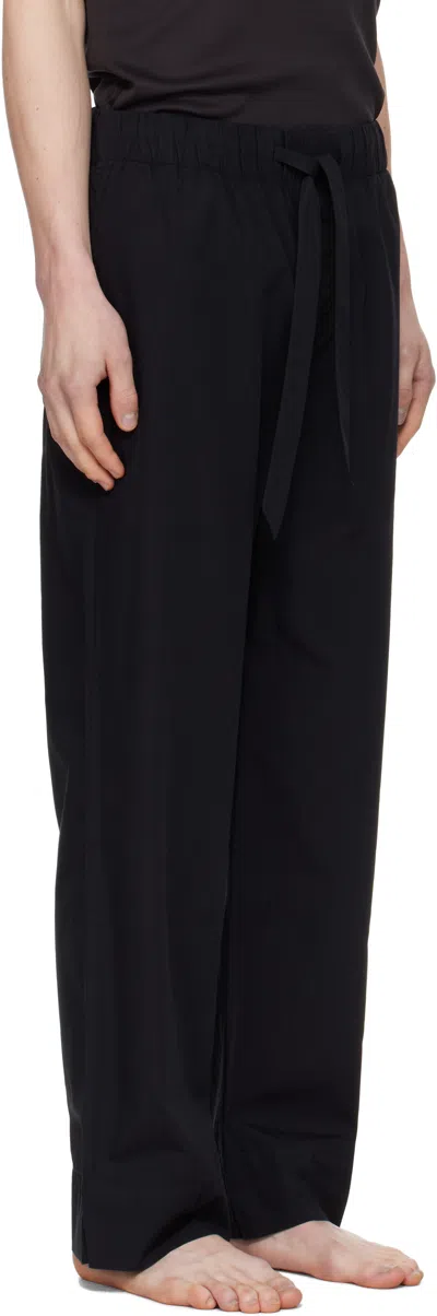 Tekla Black Drawstring Pyjama Pants In Black
