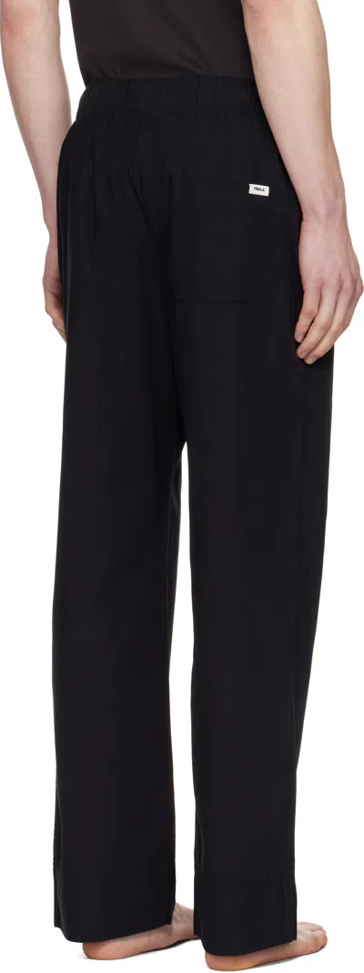 Tekla Black Drawstring Pyjama Pants In Black