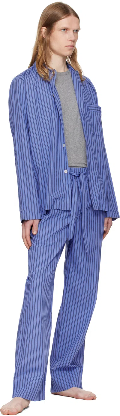 Tekla Striped Poplin Pajama Pants