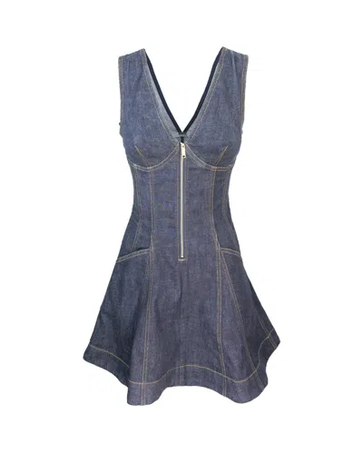 Self-portrait Abito Mini Indigo Denim
