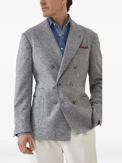 Brunello Cucinelli Men Suit-type Jacket In Gray