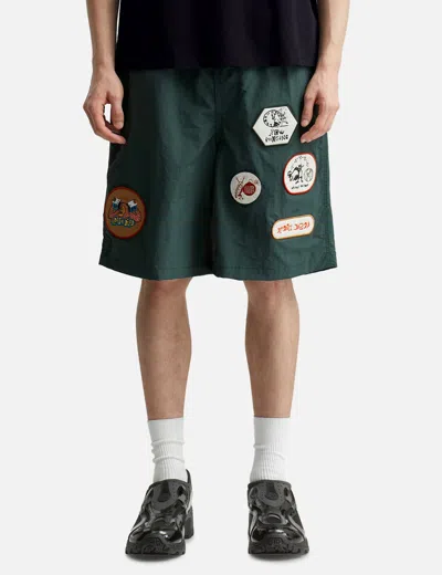Brain Dead Bermuda Climber Shorts With Logo Patches