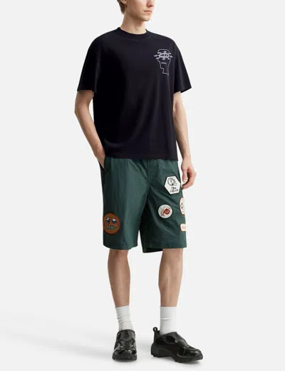 Brain Dead Bermuda Climber Shorts With Logo Patches