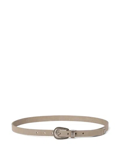 Brunello Cucinelli Reversed Leather Belt