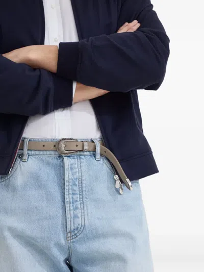 Brunello Cucinelli Reversed Leather Belt