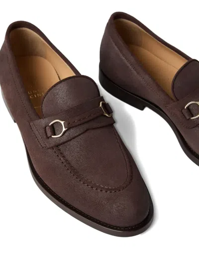 Brunello Cucinelli 'penny Loafer' Loafers In Brown