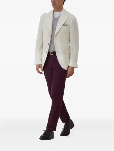 Brunello Cucinelli Wool-cashmere-silk Deconstructed Blazer In Neutral
