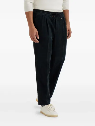 Brunello Cucinelli Linen Pants In Black