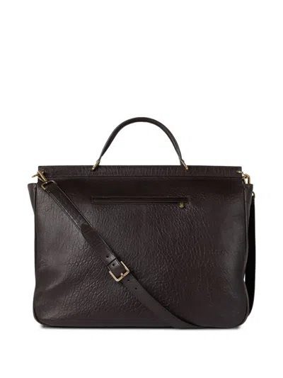 Brunello Cucinelli Textured Grain Leather Briefcase